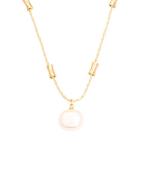 方糖珍珠竹节项链高级感时尚简约