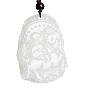 宛玉魂和田玉生肖马吊坠男女款玉马项链马上封侯玉牌玉石挂件玉佩