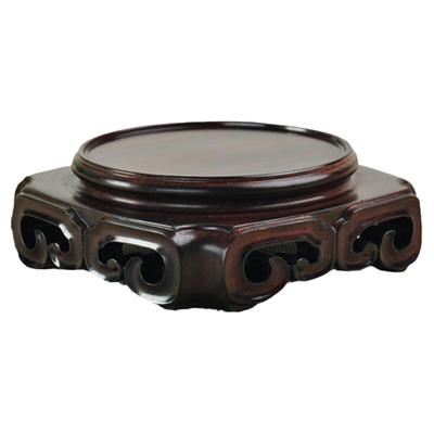 实木托架摆件石头奇石花盆香炉