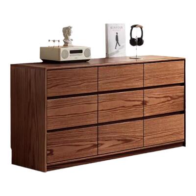 格子五斗柜全实木北欧风格