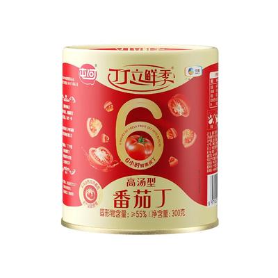 屯河丁丁立鲜季高汤型番茄丁罐头