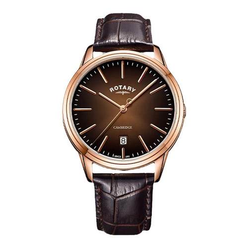 英国ROTARY劳特莱男士休闲石英手表日历表盘送男友送男友圣诞礼物