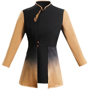 衣研堂餐饮服务员工作服前厅七分袖餐厅餐饮火锅高端酒店夏服装女