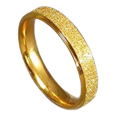 钛钢戒指不褪色网红磨砂男女同款