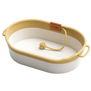 藤编猫窝夏天透气四季通用半封闭式超级大幼猫睡觉猫咪编织筐垫子