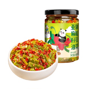 饭扫光亚麻籽油剁椒贡菜香辣脆辣椒酱嘎嘣脆佐餐拌饭下饭菜205g
