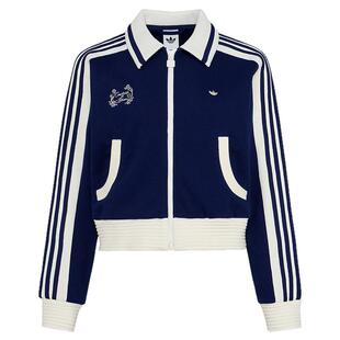 Adidas/阿迪达斯女士美式经典三条杠高腰显瘦百搭针织外套 KY2150
