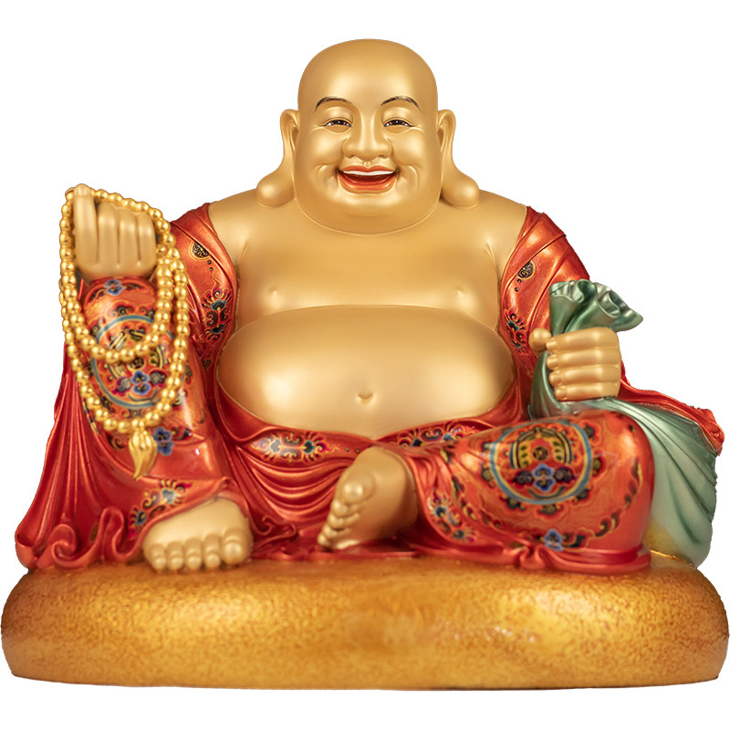 全铜弥勒佛佛像珐琅彩大肚布袋佛