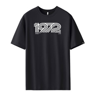 特大码黑色印花短袖男款夏季潮牌胖子宽松显瘦抑菌凉感t恤半袖衫