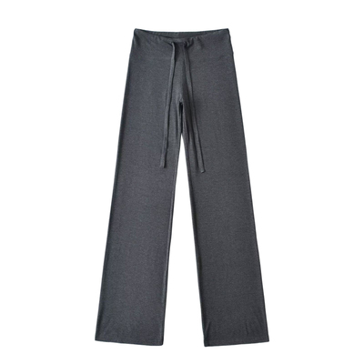 拿铁女孩春夏款高腰阔腿运动长裤