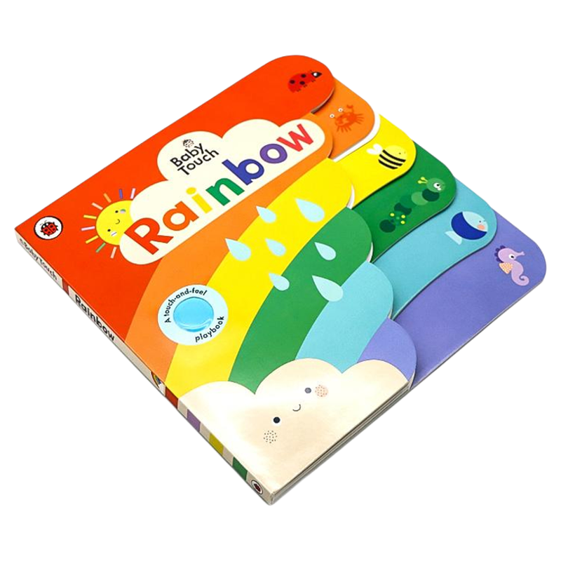 Rainbow绘本 触摸书 英文绘本 babytouch rainbow 英语原版绘本 小瓢虫彩虹触摸书 playbook 儿童启蒙颜色认知绘本大开纸板操作书