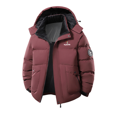 啄木鸟冬季羽绒棉服男士连帽棉袄