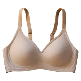 都市丽人桑蚕丝裸感隐形无痕软支撑内衣女小胸聚拢收副乳文胸罩