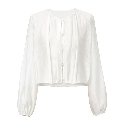 朗姿/MOJO AVENUE莫佐淡雅温柔设计感通勤衬衫2025年新款时