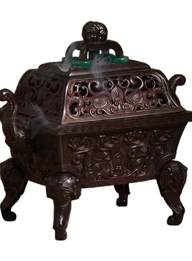 红酸枝木太平有象香薰炉