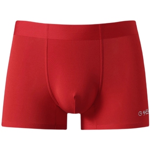 Goldlion金利来男士内裤莫代尔本命年大红四角裤平角内裤结婚礼物