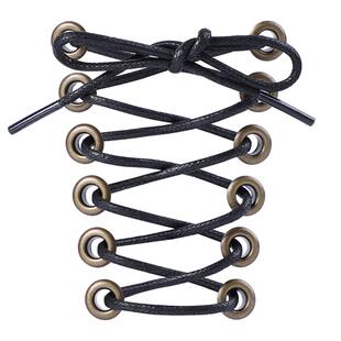 马丁靴鞋带打蜡男商务英伦休闲皮鞋短靴黑色卡其棕色圆形细鞋绳女