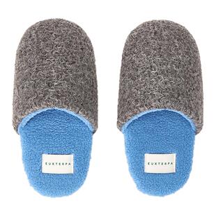 EUXTERPA欧特帕秋冬毛呢保暖软底静音防滑居家室内地板棉拖鞋男女