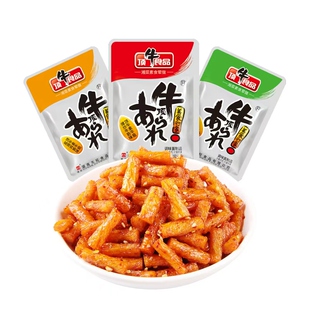 顶牛童年回忆素牛筋麻辣小吃儿时零食网红面筋东旺铝箔包装辣条