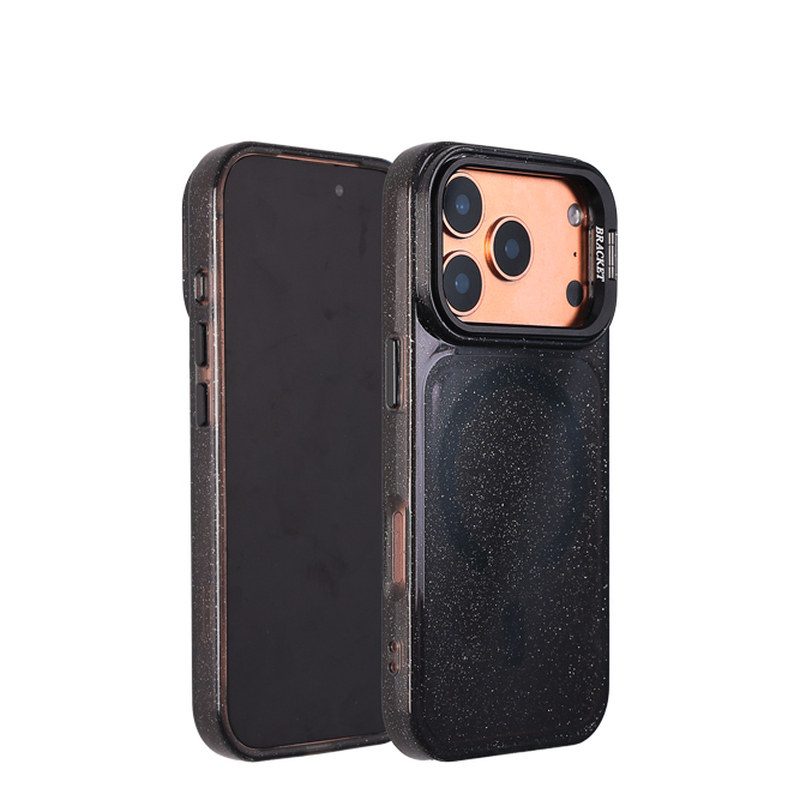 ai拍照键全包闪粉适用苹果16promax手机壳带镜头支架iPhone17promax磁吸18pm新款15pro保护套14透明13max防摔
