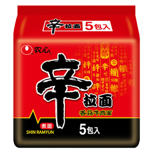 农心辛拉面香菇牛肉面海鲜虾味袋装泡面韩式拉面夜宵速食方便面