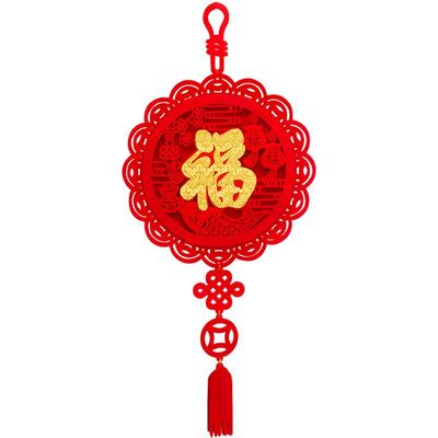 双层立体福字挂件墙上装饰