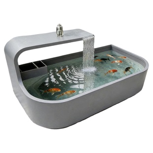 不锈钢鱼缸成品定制流水摆件室内外庭院阳台客厅造景装饰循环水景