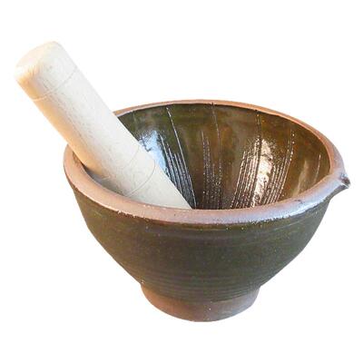 擂钵捣蒜器擂辣椒家用擂皮蛋擂米糊擂饭手工陶瓷研磨器老式蒜臼子