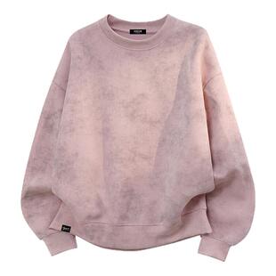 it :5cm/FIVECM粉色晕染加绒加厚卫衣男女2026秋冬情侣款宽松上衣