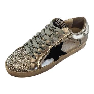 新款超火运动鞋亮片银色鞋子女款星星鞋亮晶晶板鞋爆款女鞋脏脏鞋
