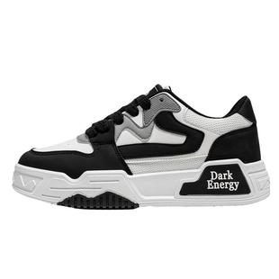 男鞋2026新款夏季百搭运动板鞋男生网红黑色增高休闲潮鞋厚底春季