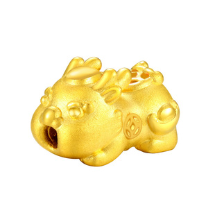 老克勒3D硬金999足金黄金貔貅宝宝招财转运珠纯金手链手串男女