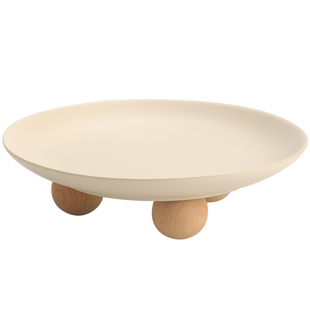 宜集堂INS中古水果盘陶瓷甜品盘乔迁客厅茶几艺术感装饰托盘复古