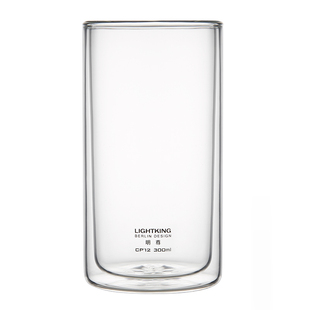 明尊CP-12双层隔热玻璃杯套装高颜值牛奶杯玻璃水杯ins简约家用