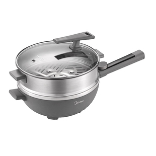 美的不花芯电炒锅一体式家用猛火爆炒不粘锅大容量蒸煮智控料理机