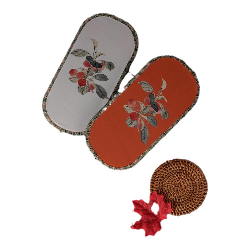 古风宫扇仿古长短柄儿童成人冬瓜团扇仿花罗樱桃宋锦旗袍摄影扇子