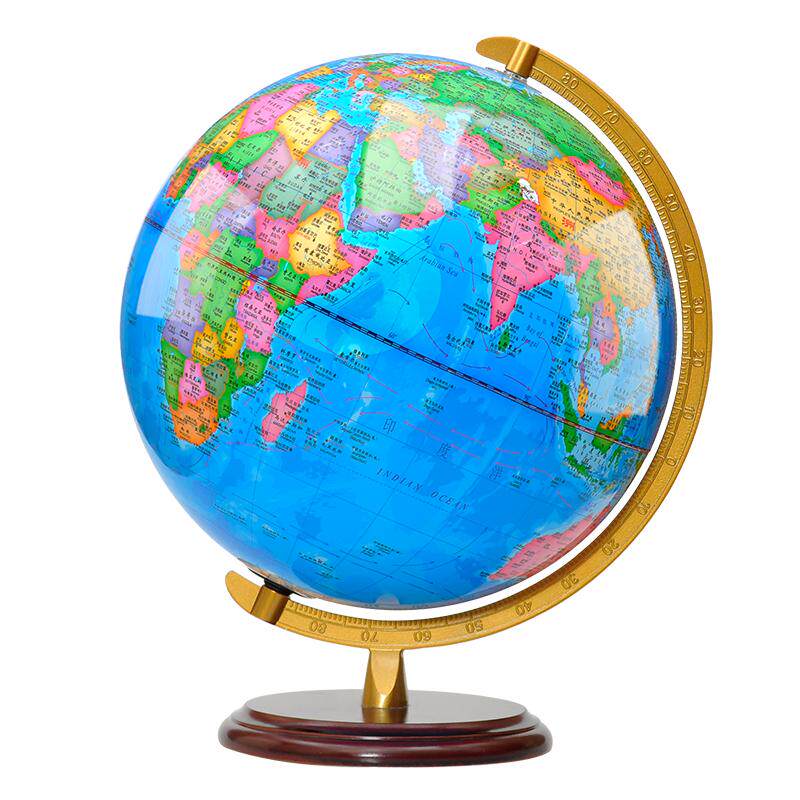 【天屿】32cm特大号高清学生用初中生正版地球仪3d凹凸立体儿童中英文标准教学版带灯光办公室书房摆件居家