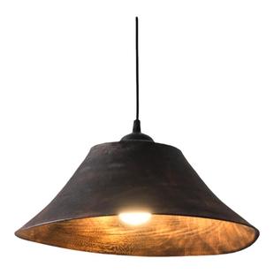 自然系侘寂风木质吊灯酒店度假村民宿餐厅卧室书房客厅吊灯复古