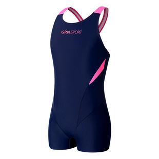 贵人鸟儿童泳衣女童专业训练连体2025新款中大童竞速专用女孩泳装