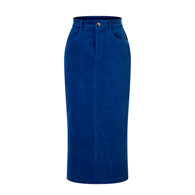 直筒裙复古开叉显高半裙