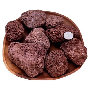 水族底砂造景天然红火山石颗粒底砂过滤材料小米鱼缸通用净水岩石