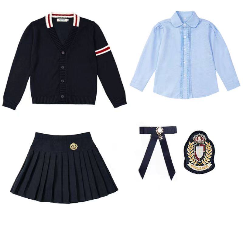 小学生校服英伦学院风毛衣套装
