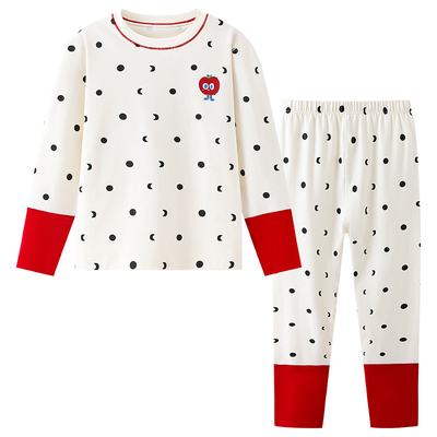 英氏纯棉儿童保暖内衣套装秋新款