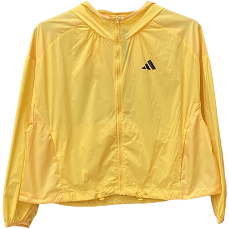 Adidas/阿迪达斯正品夏季女士拉链时尚宽松连帽防晒外套KC6013