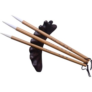 铁线篆长峰羊毫篆书毛笔书法单支套装 专业级初学长毫细勾线笔羊豪长锋描红大号中号小号练小篆善琏湖软笔