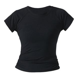 练功形体服显瘦夏季现代舞短袖露背上衣女成人古典中国舞舞蹈服装