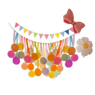 100百天布置装饰满月拍照道具百日宴数字气球家庭背景墙场景仪式3