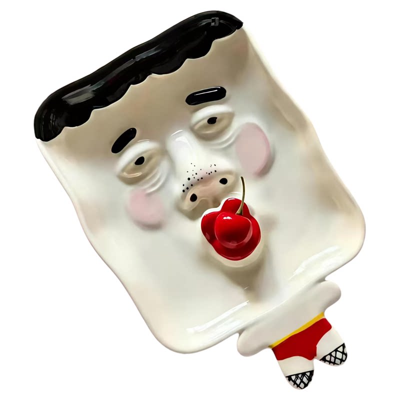 可爱搞怪陶瓷意面盘稀奇古怪盘子