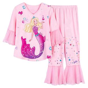 女童睡衣春秋装可爱美人鱼公主儿童居家服纯棉小女孩宝宝夏季薄款