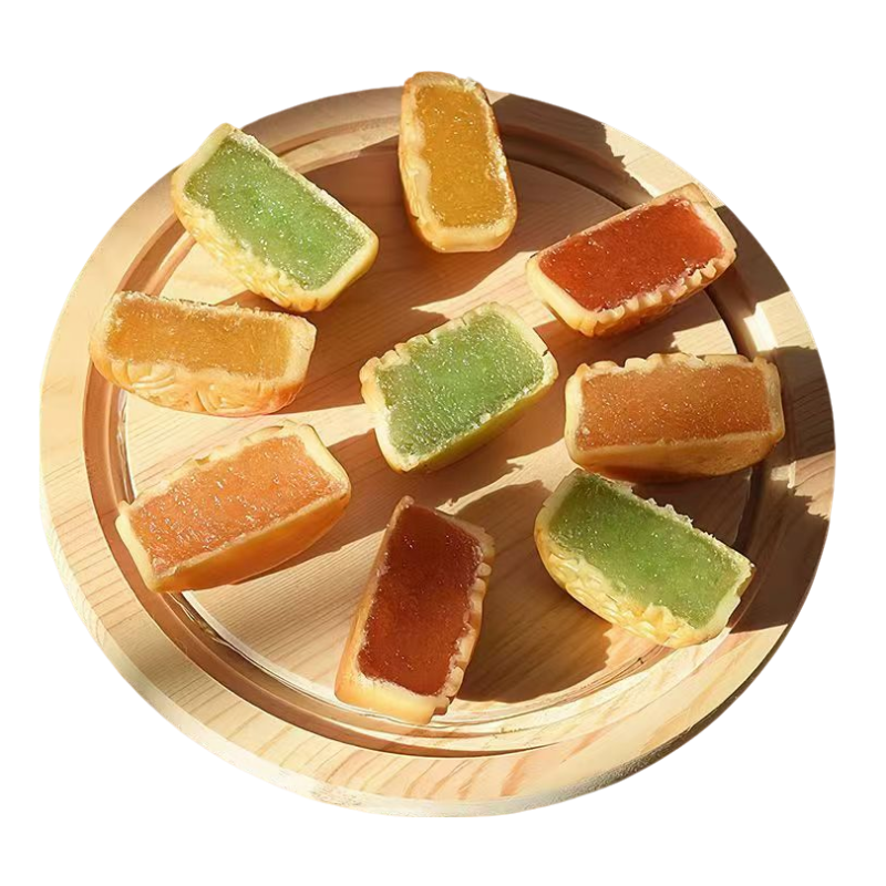6斤广式水果味月饼100枚草莓凤梨水蜜桃六口味中秋月饼整箱批发